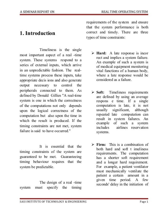 Real Time Operating System Pdf